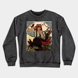 Moravian Teachers' Choir by Alfons Mucha Crewneck Sweatshirt